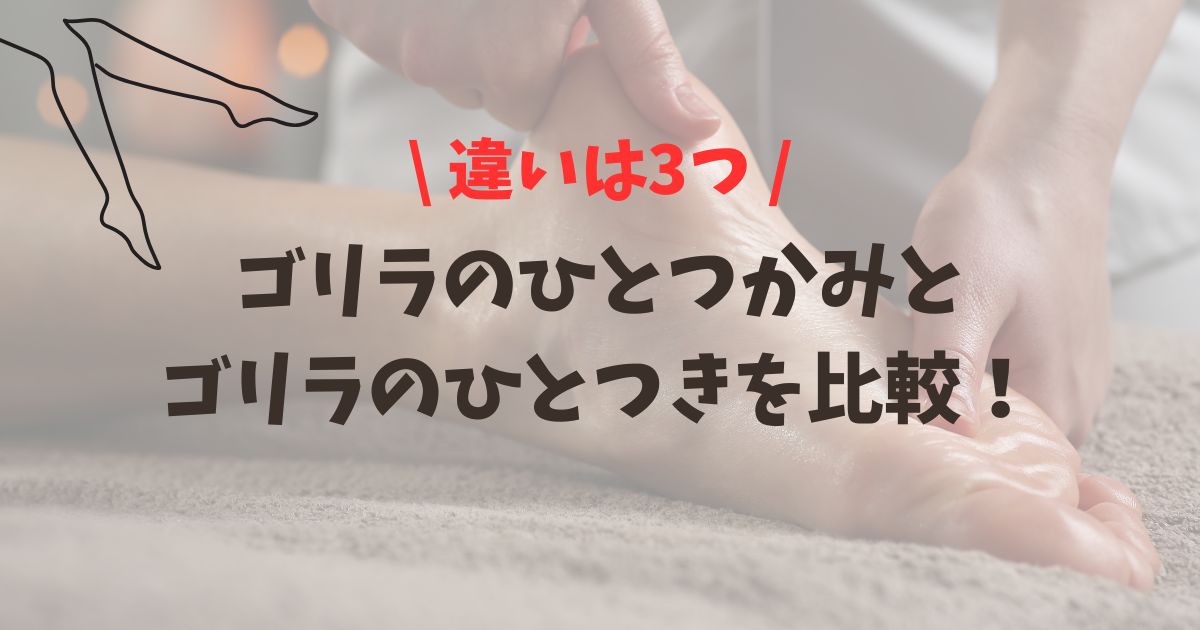 ゴリラのひとつかみとゴリラのひとつきを比較！3つの違いを徹底解説